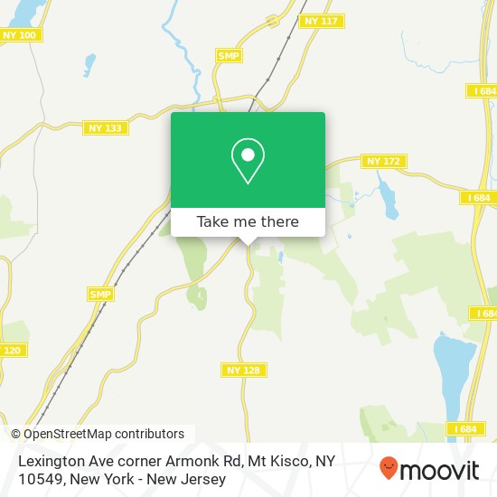 Mapa de Lexington Ave corner Armonk Rd, Mt Kisco, NY 10549