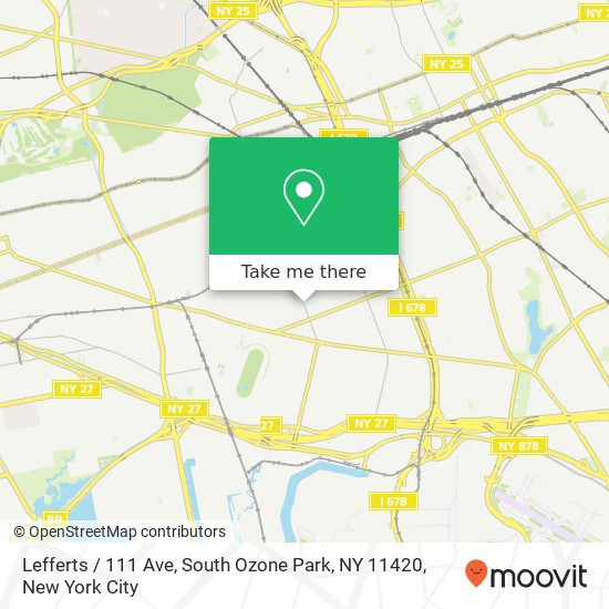 Lefferts / 111 Ave, South Ozone Park, NY 11420 map