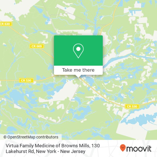 Virtua Family Medicine of Browns Mills, 130 Lakehurst Rd map