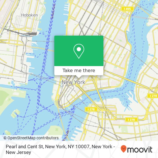 Mapa de Pearl and Cent St, New York, NY 10007