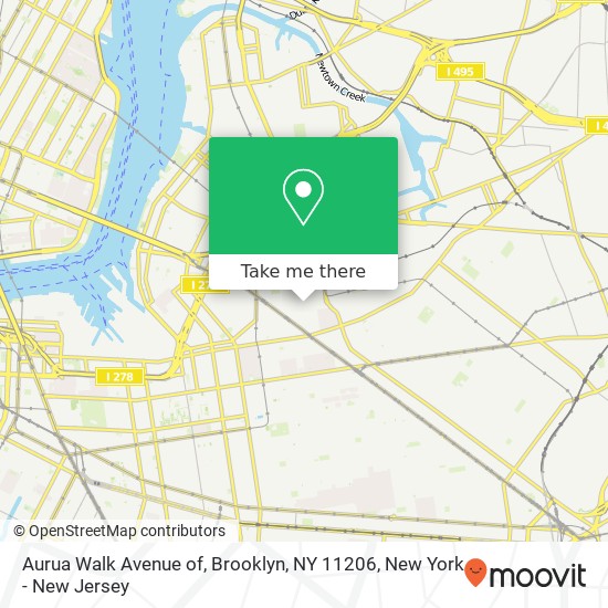 Mapa de Aurua Walk Avenue of, Brooklyn, NY 11206