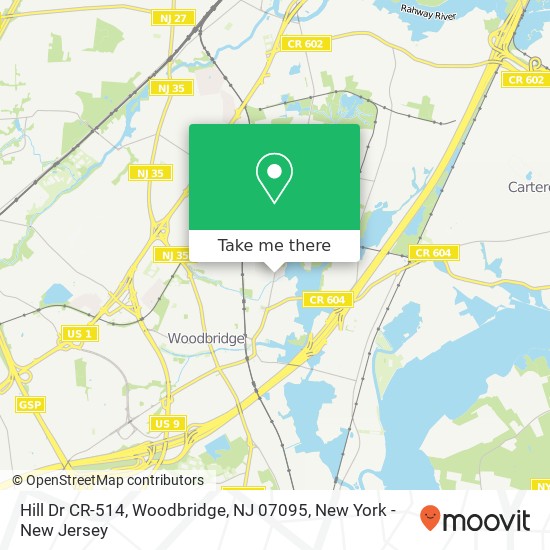 Mapa de Hill Dr CR-514, Woodbridge, NJ 07095