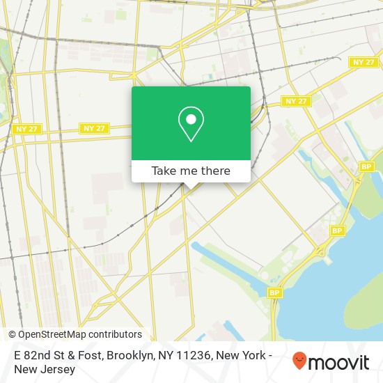Mapa de E 82nd St & Fost, Brooklyn, NY 11236
