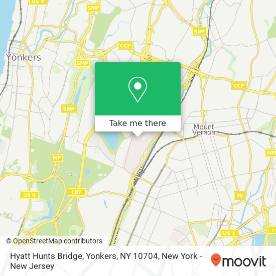 Mapa de Hyatt Hunts Bridge, Yonkers, NY 10704