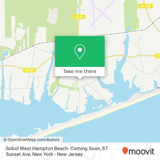 Mapa de Sobol West Hampton Beach- Coming Soon, 87 Sunset Ave