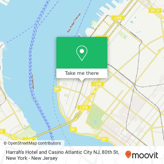 Harrah's Hotel and Casino Atlantic City NJ, 80th St map