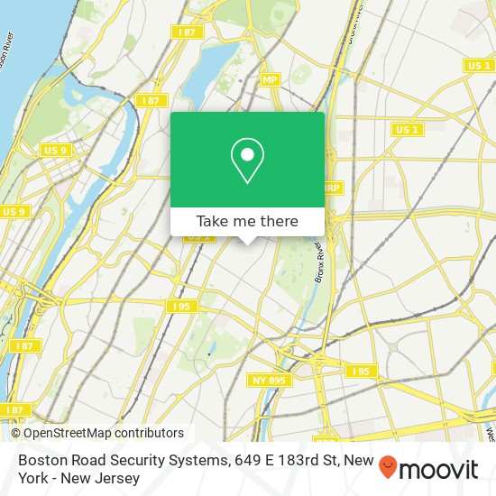 Boston Road Security Systems, 649 E 183rd St map