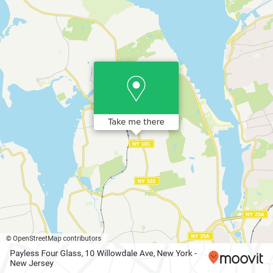 Mapa de Payless Four Glass, 10 Willowdale Ave