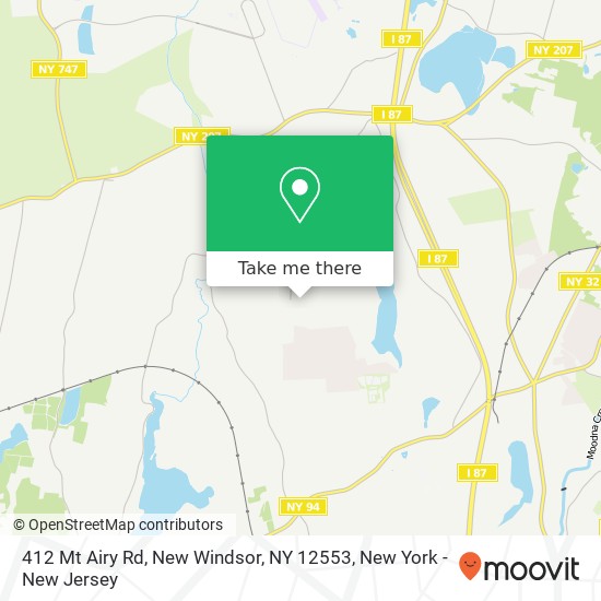 412 Mt Airy Rd, New Windsor, NY 12553 map