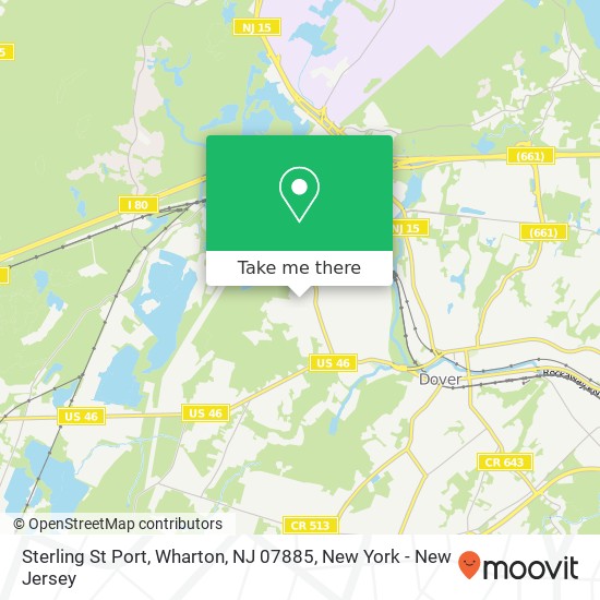 Mapa de Sterling St Port, Wharton, NJ 07885