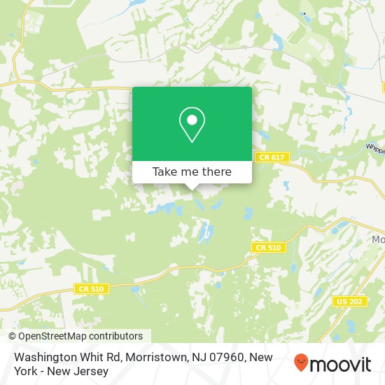 Mapa de Washington Whit Rd, Morristown, NJ 07960