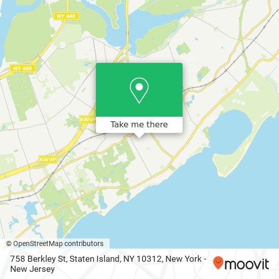 Mapa de 758 Berkley St, Staten Island, NY 10312