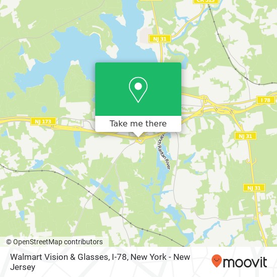 Walmart Vision & Glasses, I-78 map