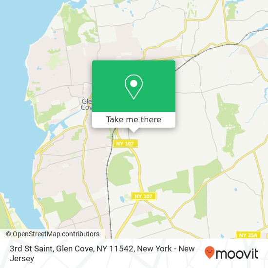 Mapa de 3rd St Saint, Glen Cove, NY 11542