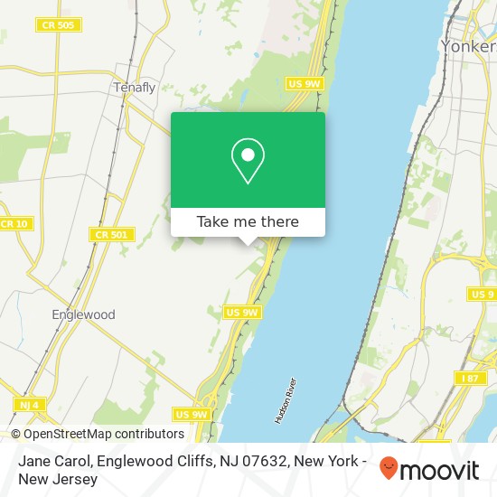 Mapa de Jane Carol, Englewood Cliffs, NJ 07632