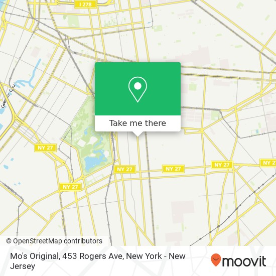 Mapa de Mo's Original, 453 Rogers Ave
