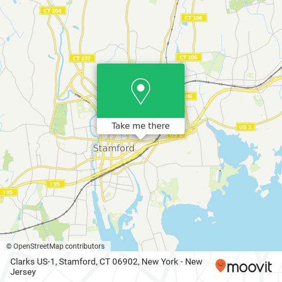 Clarks US-1, Stamford, CT 06902 map