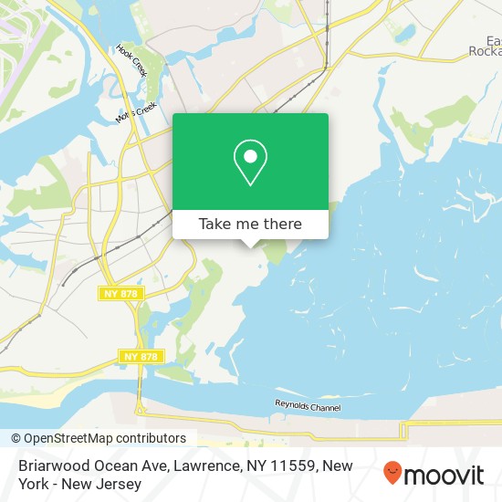 Mapa de Briarwood Ocean Ave, Lawrence, NY 11559