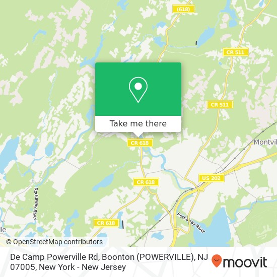 De Camp Powerville Rd, Boonton (POWERVILLE), NJ 07005 map
