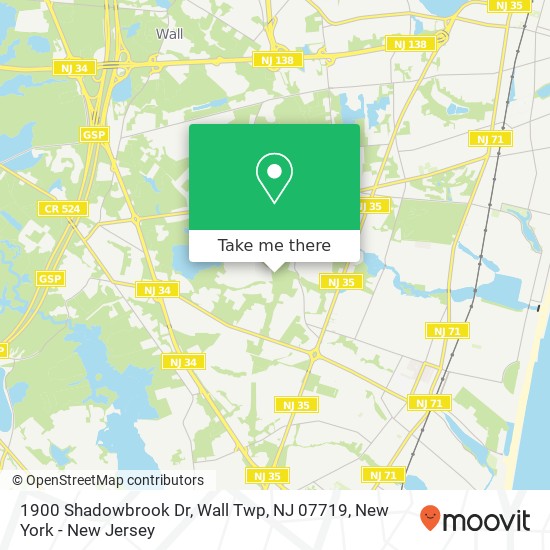 1900 Shadowbrook Dr, Wall Twp, NJ 07719 map