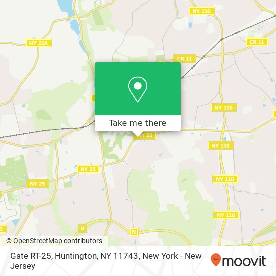 Mapa de Gate RT-25, Huntington, NY 11743