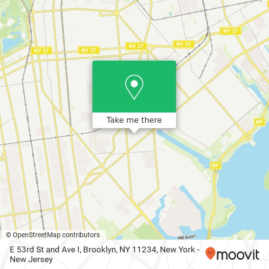 E 53rd St and Ave I, Brooklyn, NY 11234 map