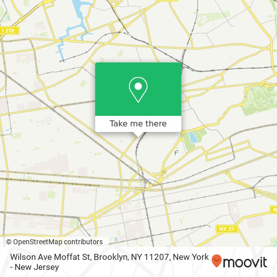 Mapa de Wilson Ave Moffat St, Brooklyn, NY 11207