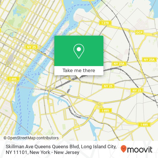 Mapa de Skillman Ave Queens Queens Blvd, Long Island City, NY 11101