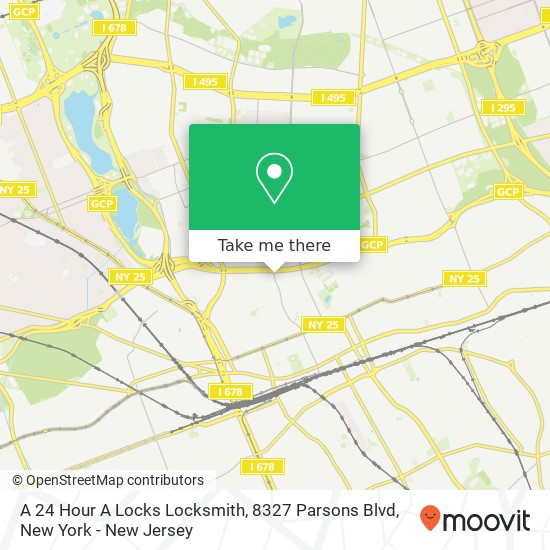 A 24 Hour A Locks Locksmith, 8327 Parsons Blvd map
