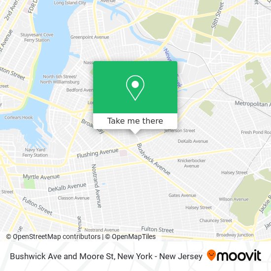 Mapa de Bushwick Ave and Moore St