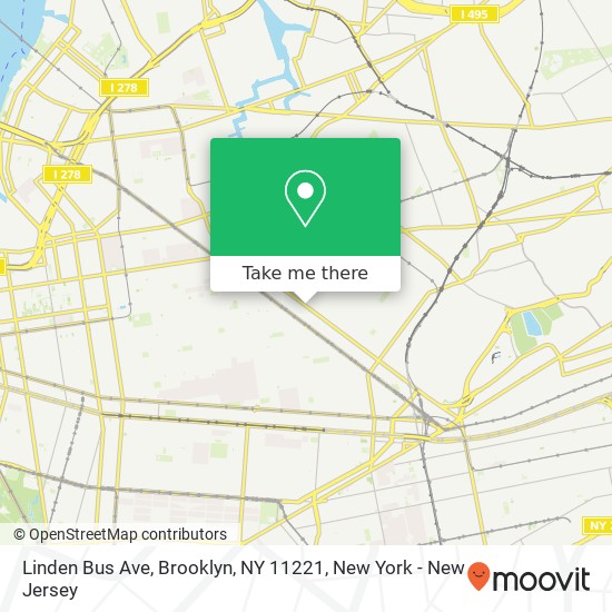 Linden Bus Ave, Brooklyn, NY 11221 map