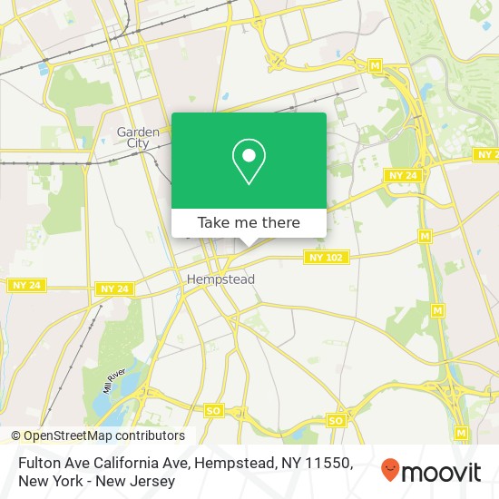 Fulton Ave California Ave, Hempstead, NY 11550 map