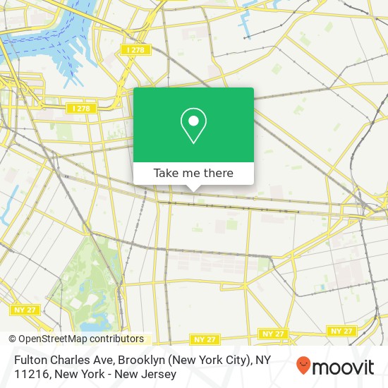 Mapa de Fulton Charles Ave, Brooklyn (New York City), NY 11216