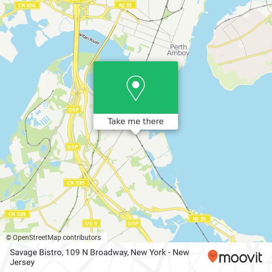 Mapa de Savage Bistro, 109 N Broadway