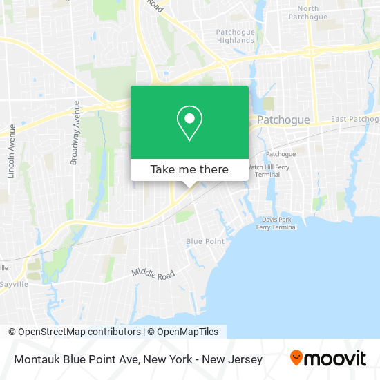 Mapa de Montauk Blue Point Ave