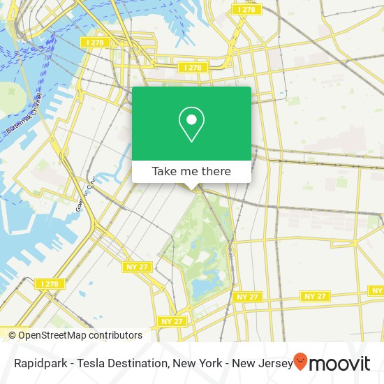 Mapa de Rapidpark - Tesla Destination