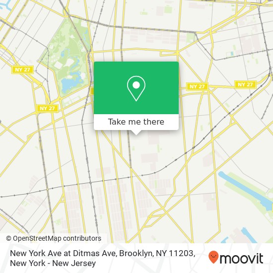 Mapa de New York Ave at Ditmas Ave, Brooklyn, NY 11203