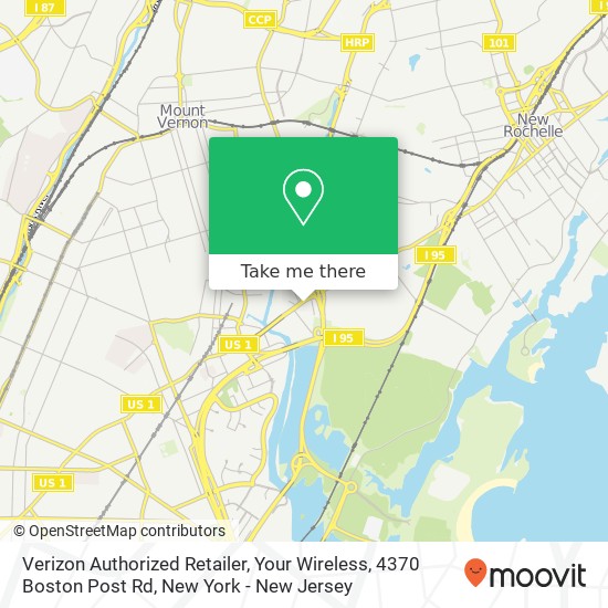 Verizon Authorized Retailer, Your Wireless, 4370 Boston Post Rd map