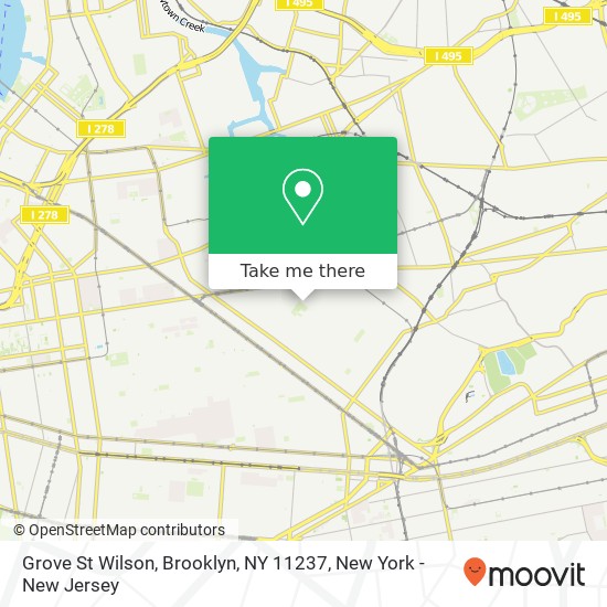 Mapa de Grove St Wilson, Brooklyn, NY 11237