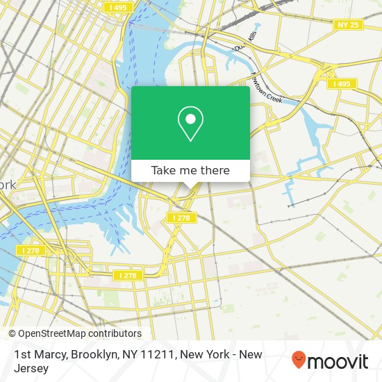 Mapa de 1st Marcy, Brooklyn, NY 11211