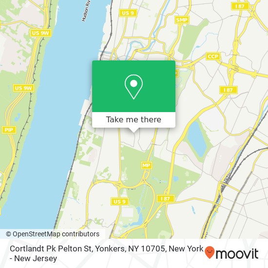 Mapa de Cortlandt Pk Pelton St, Yonkers, NY 10705