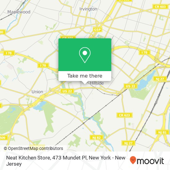 Mapa de Neat Kitchen Store, 473 Mundet Pl