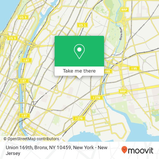 Mapa de Union 169th, Bronx, NY 10459