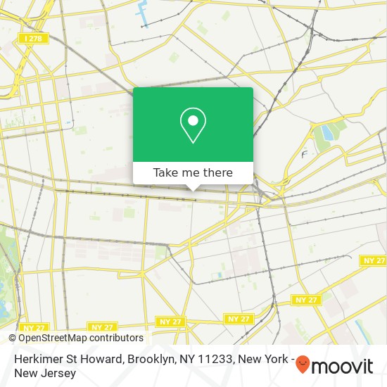 Mapa de Herkimer St Howard, Brooklyn, NY 11233