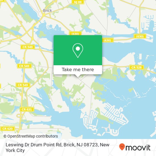 Leswing Dr Drum Point Rd, Brick, NJ 08723 map