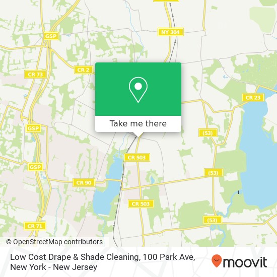 Mapa de Low Cost Drape & Shade Cleaning, 100 Park Ave