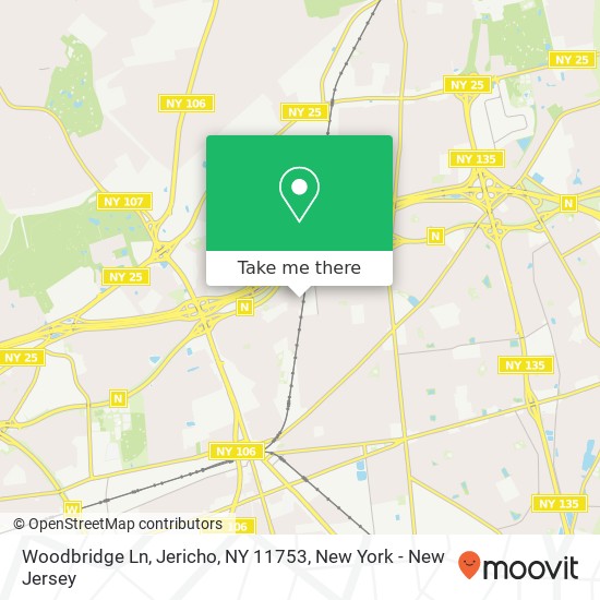 Mapa de Woodbridge Ln, Jericho, NY 11753