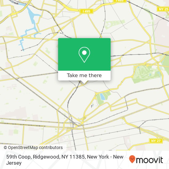 Mapa de 59th Coop, Ridgewood, NY 11385