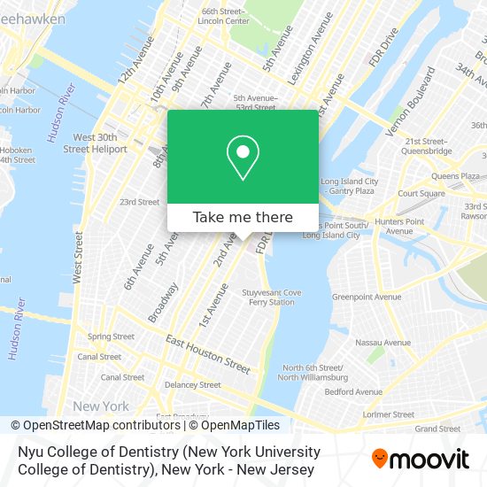 Nyu College of Dentistry (New York University College of Dentistry) map