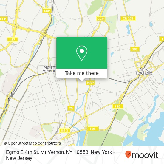 Egmo E 4th St, Mt Vernon, NY 10553 map